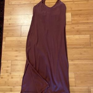 Old Navy Ribbed Midi V neck Halter Dress w slits XLarge